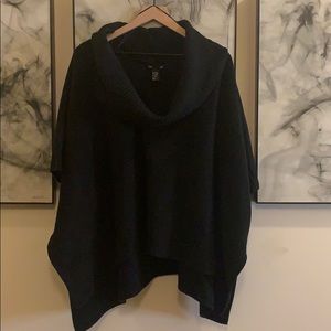 Cowl neck pancho